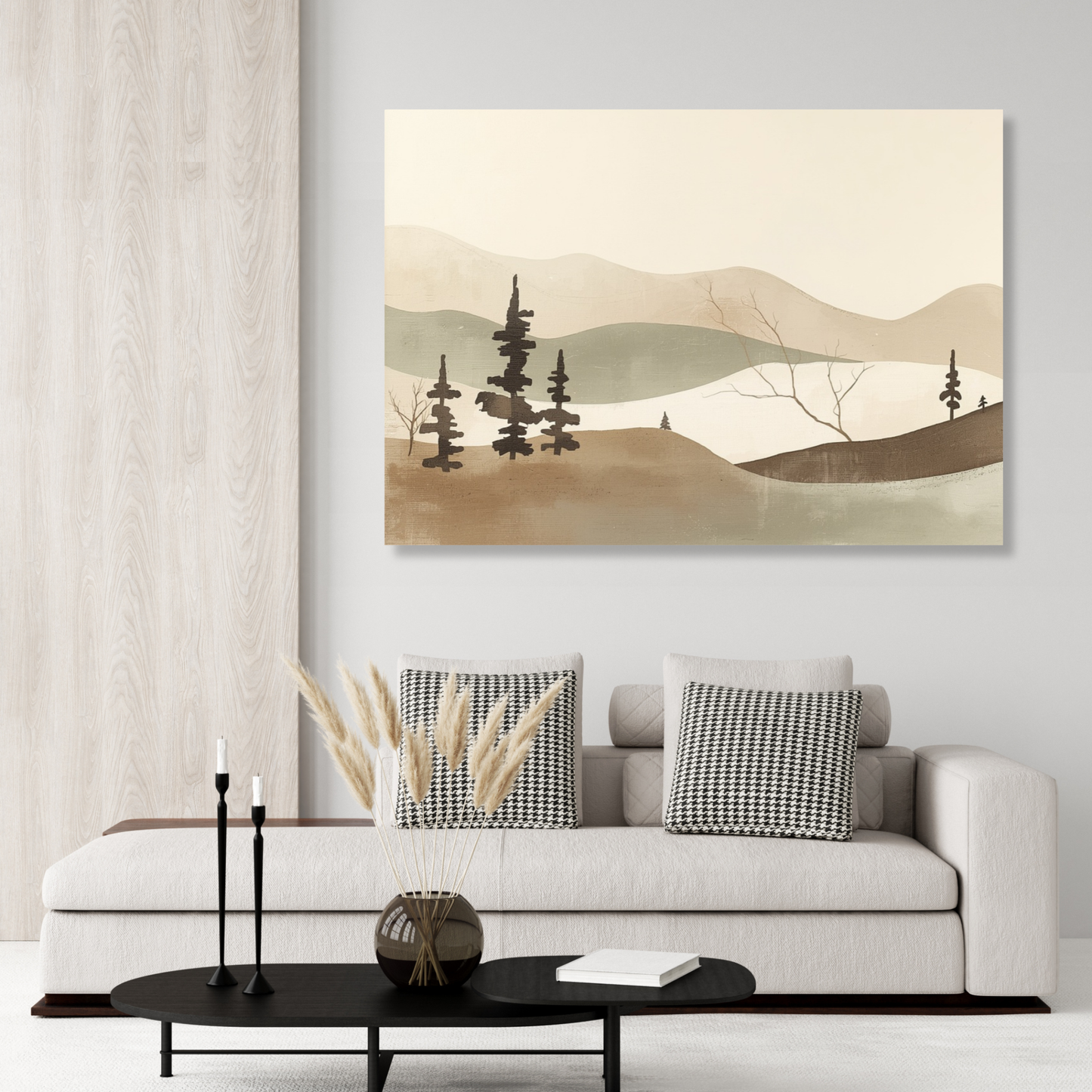 Japandi Junipers Wall Art Canvas Print
