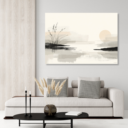 Japandi Morning Light Wall Art Canvas Print