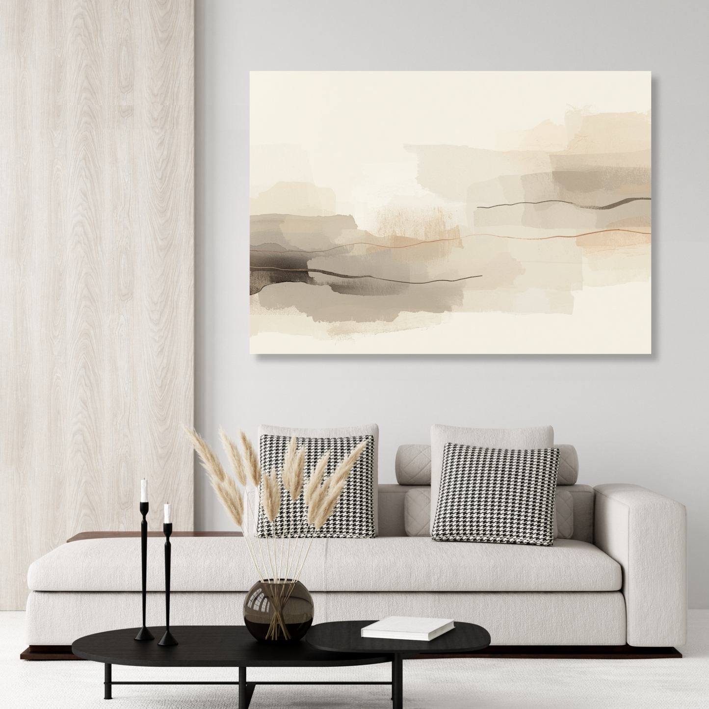 Japandi Morning Glow Wall Art Canvas Print