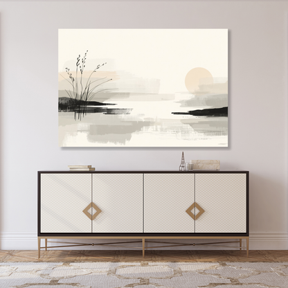 Japandi Morning Light Wall Art Canvas Print