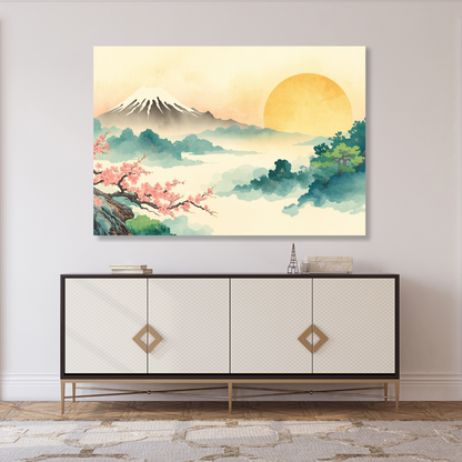 Mount Fuji Sunrise Wall Art Canvas Print