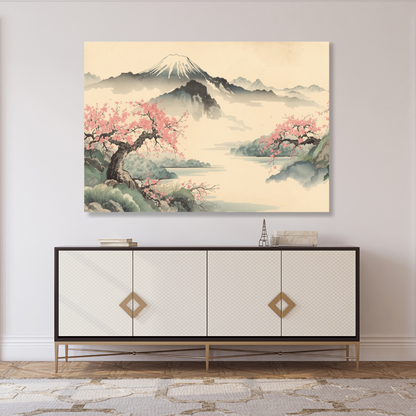 View of Mount Fuji Wall Art Canvas Print