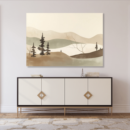 Japandi Junipers Wall Art Canvas Print
