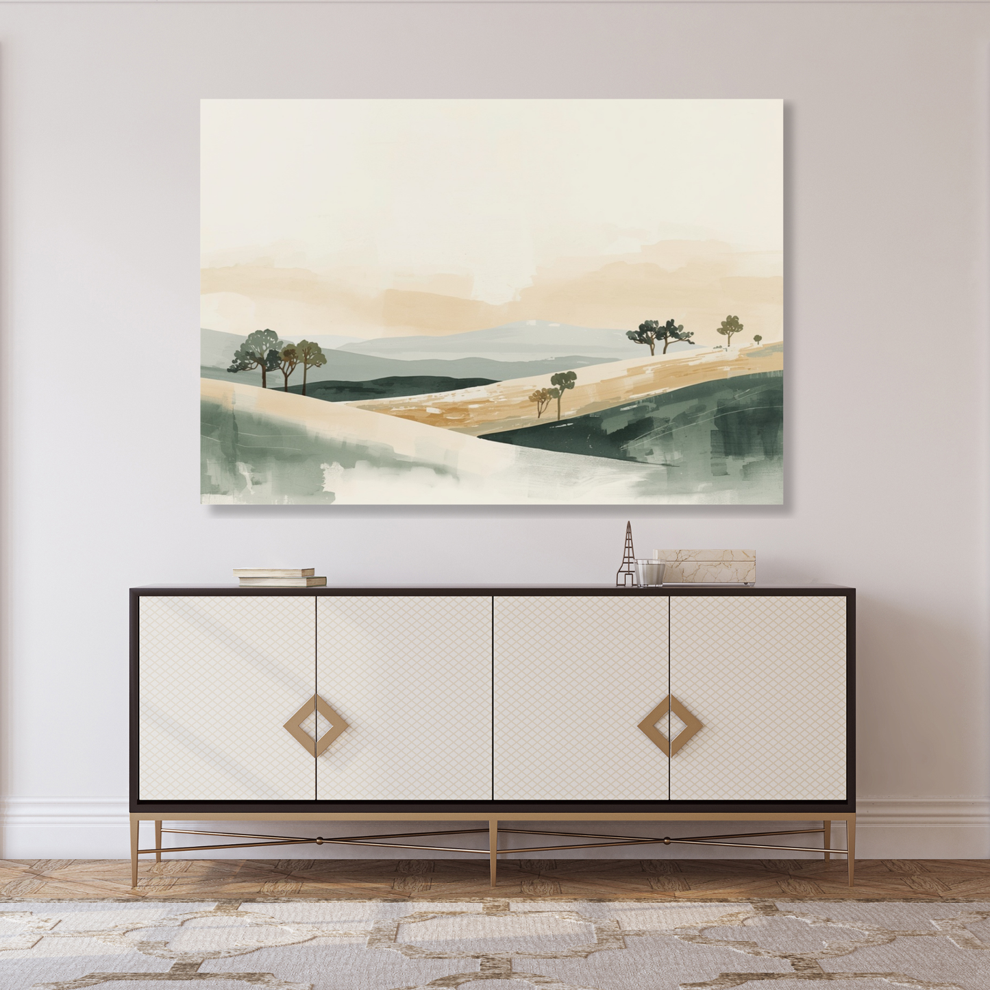 Japandi Countryside Wall Art Canvas Print