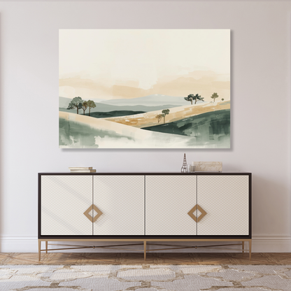 Japandi Countryside Wall Art Canvas Print