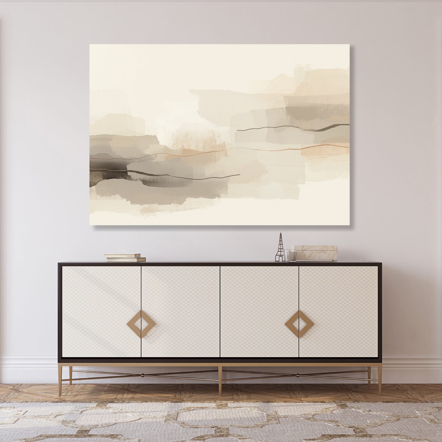 Japandi Morning Glow Wall Art Canvas Print