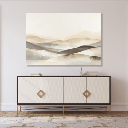 Japandi Fields Wall Art Canvas Print
