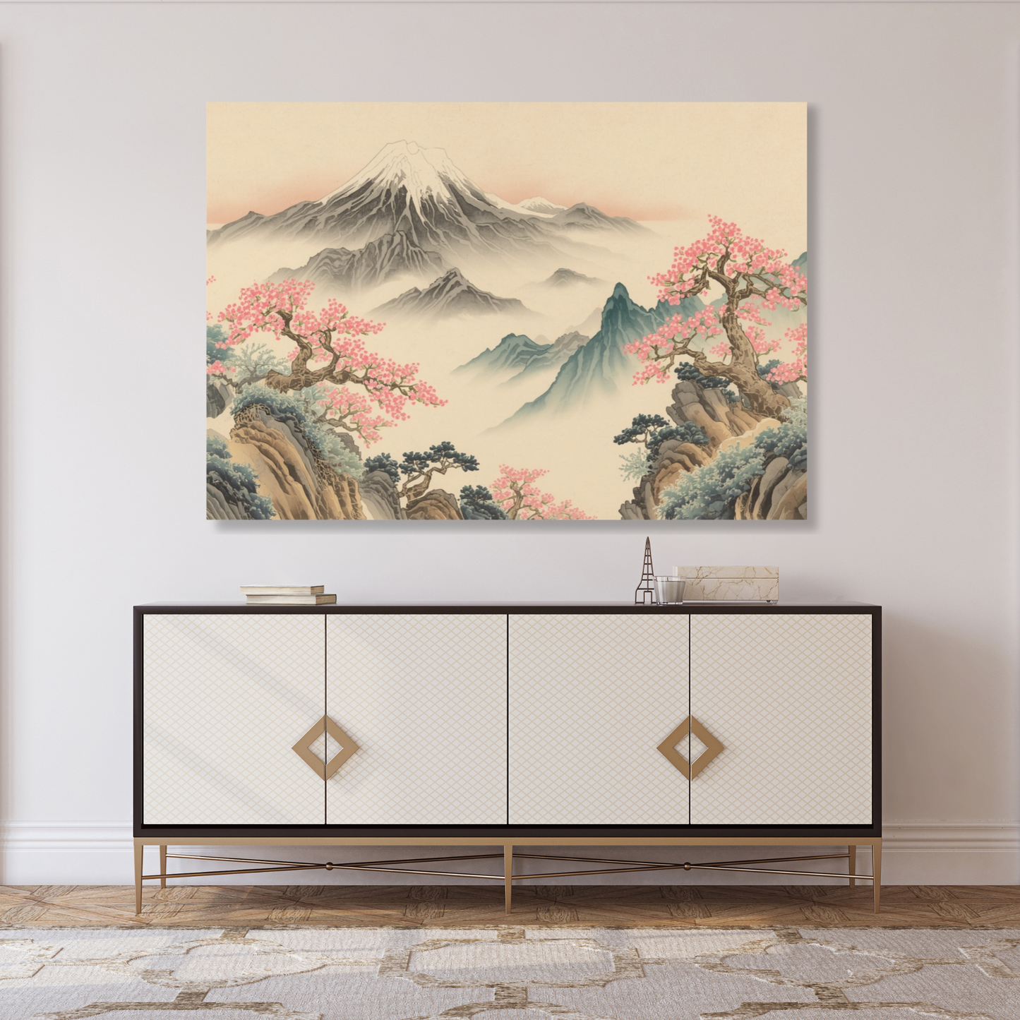 High View of Mount Fuji Wall Art Canvas Print