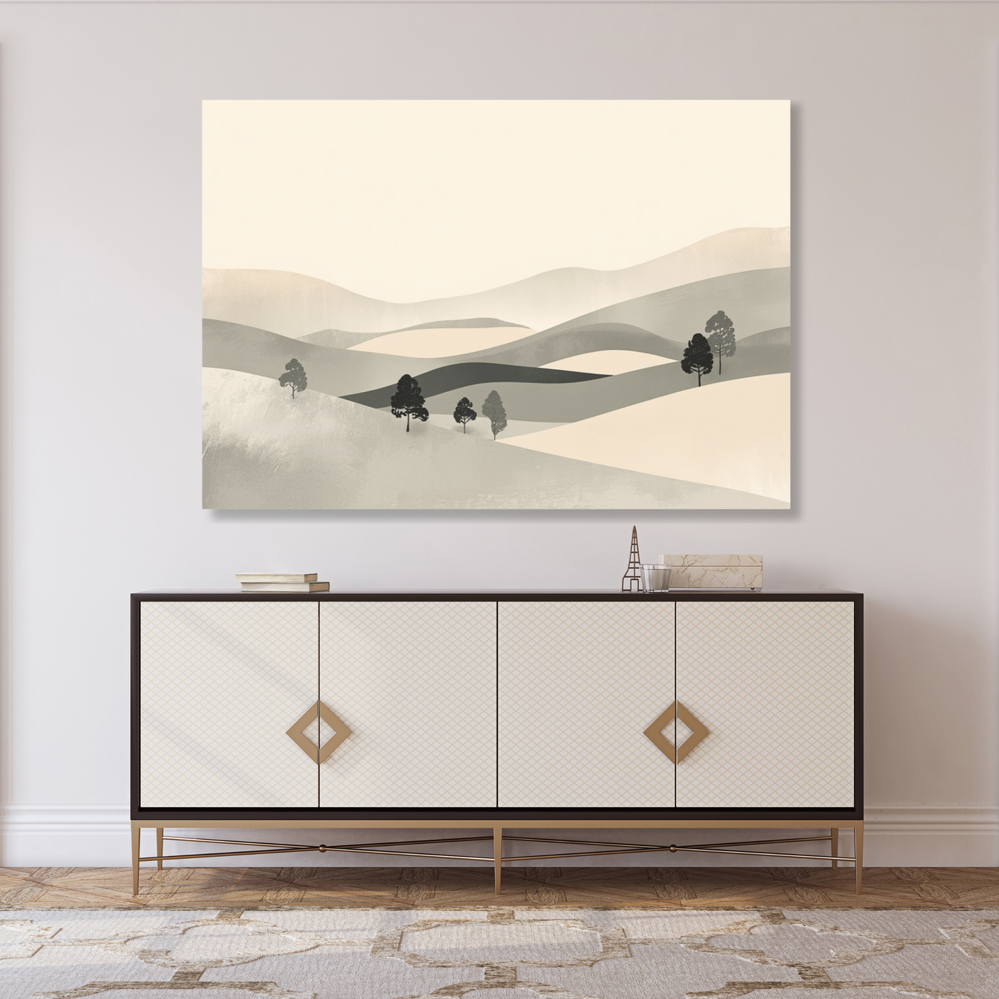 Japandi Distance Wall Art Canvas Print