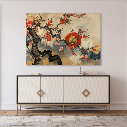 Japanese Blossom Wall Art Canvas Print