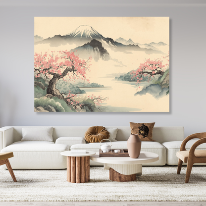 View of Mount Fuji Wall Art Canvas Print