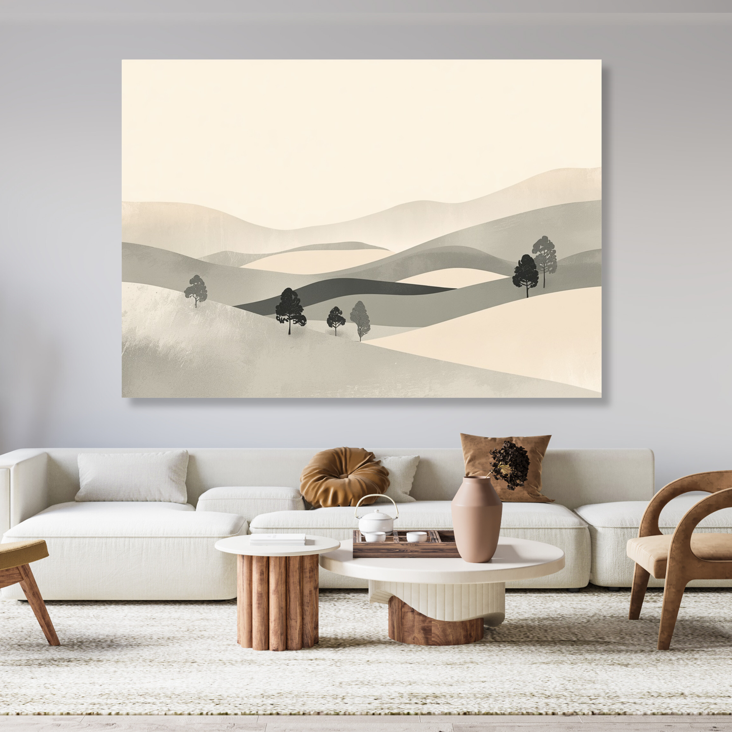 Japandi Distance Wall Art Canvas Print
