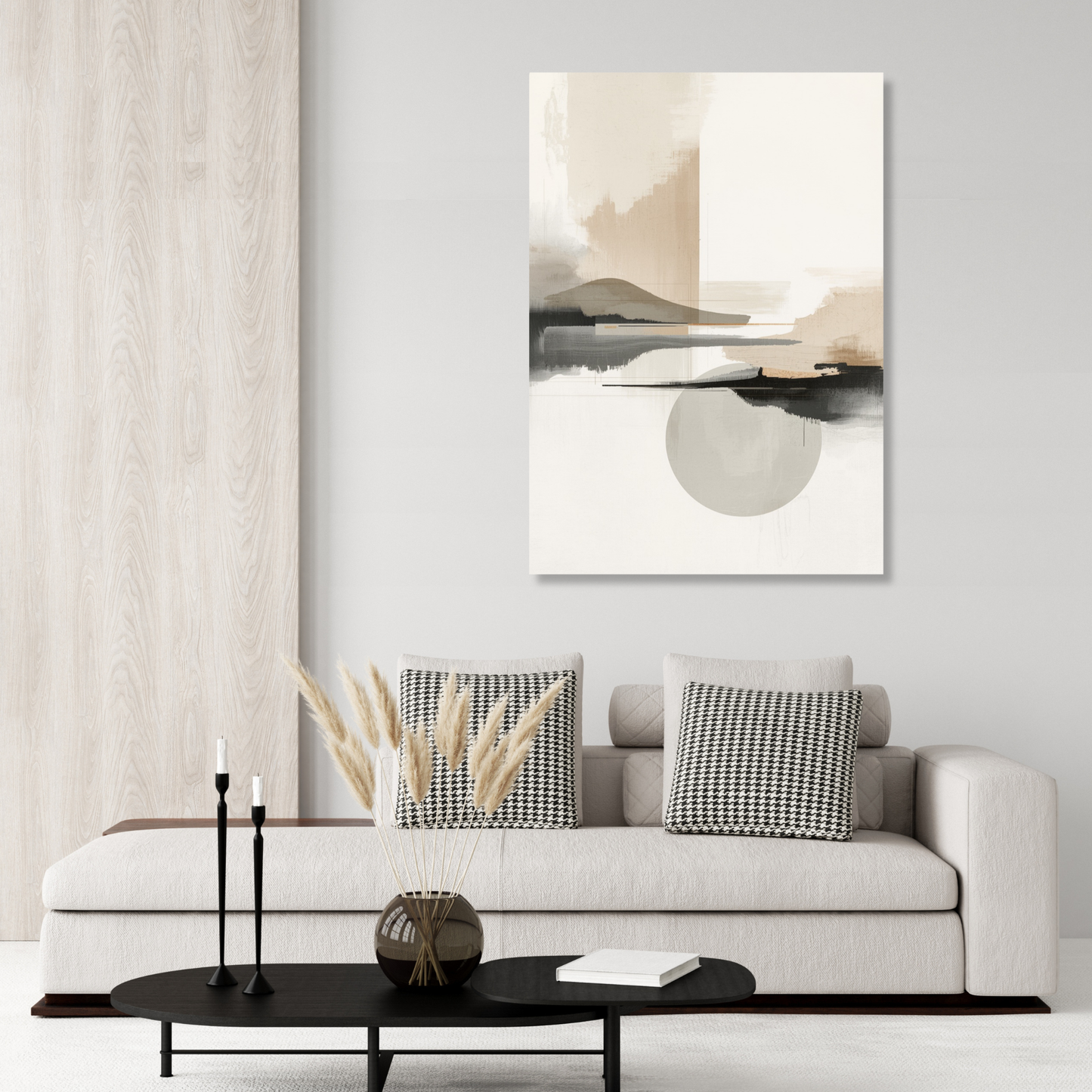 Japandi Lunar Wall Art Canvas Print