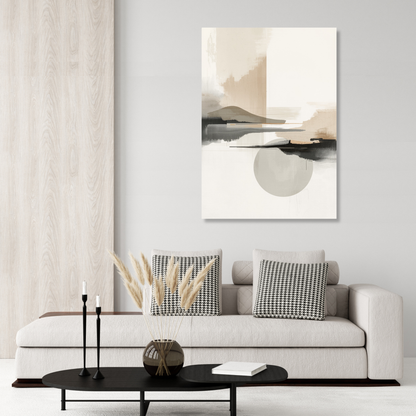Japandi Lunar Wall Art Canvas Print