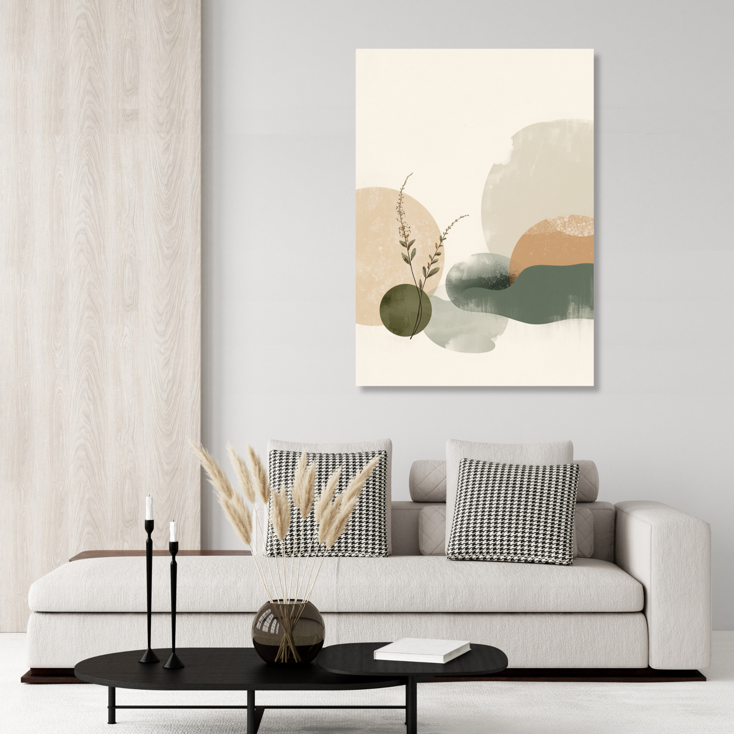 Japandi Evening Shadow Wall Art Canvas Print
