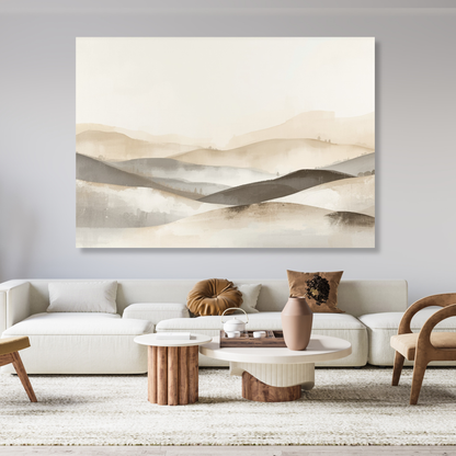 Japandi Fields Wall Art Canvas Print