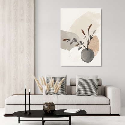 Japandi Seedling Wall Art Canvas Print