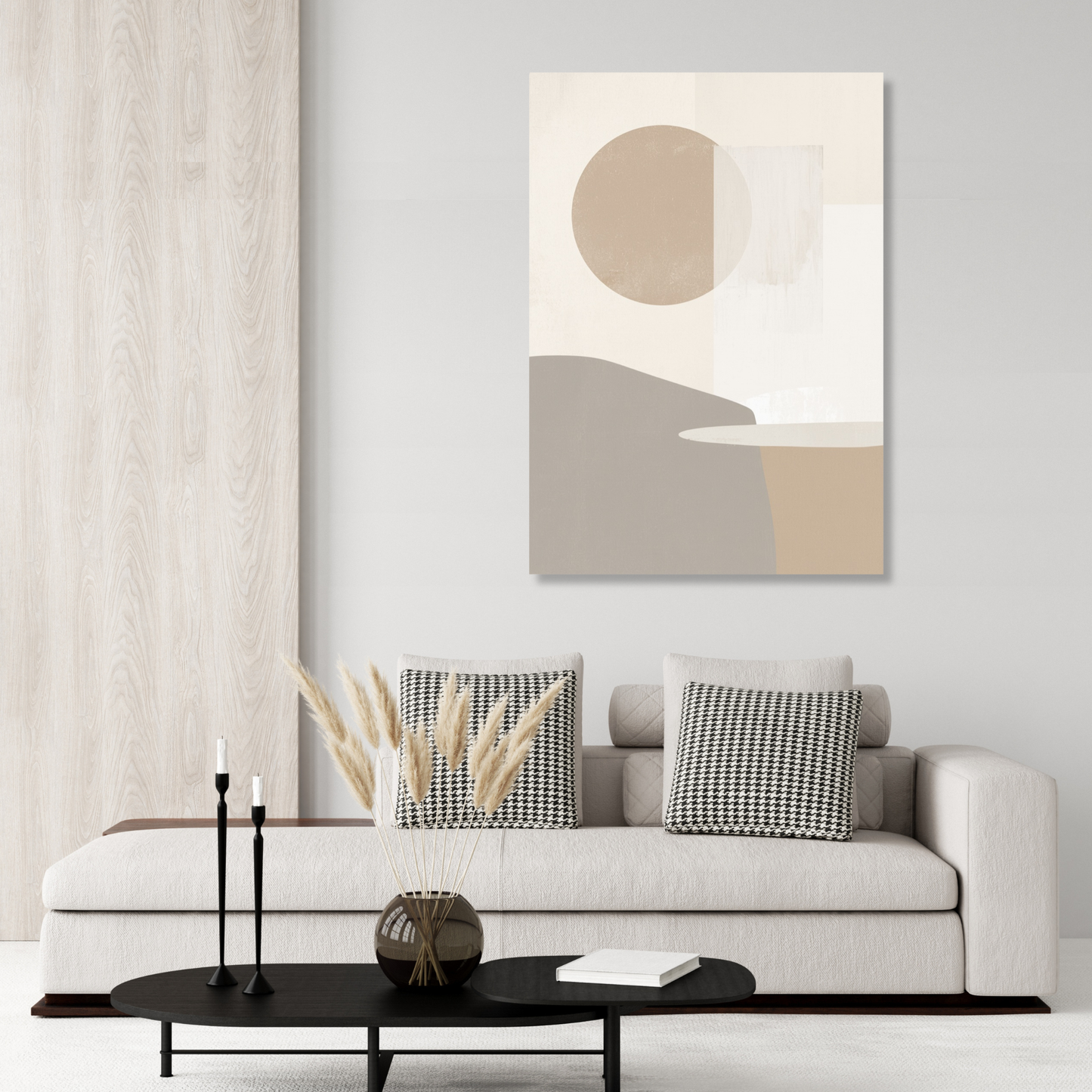 Japandi Sunset Wall Art Canvas Print