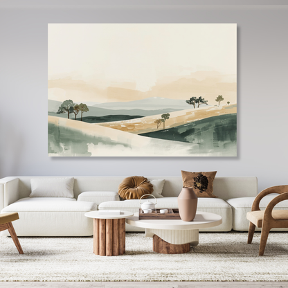 Japandi Countryside Wall Art Canvas Print