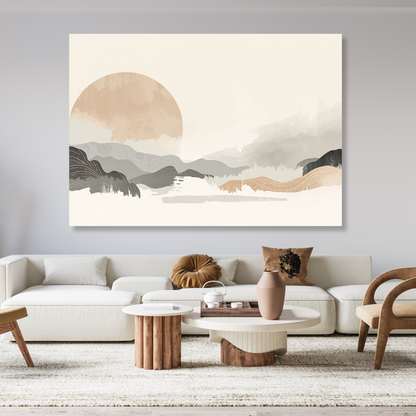 Japandi Rhythm Wall Art Canvas Print