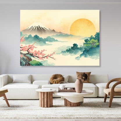 Mount Fuji Sunrise Wall Art Canvas Print