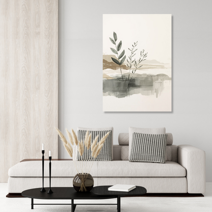 Japandi Flow Wall Art Canvas Print
