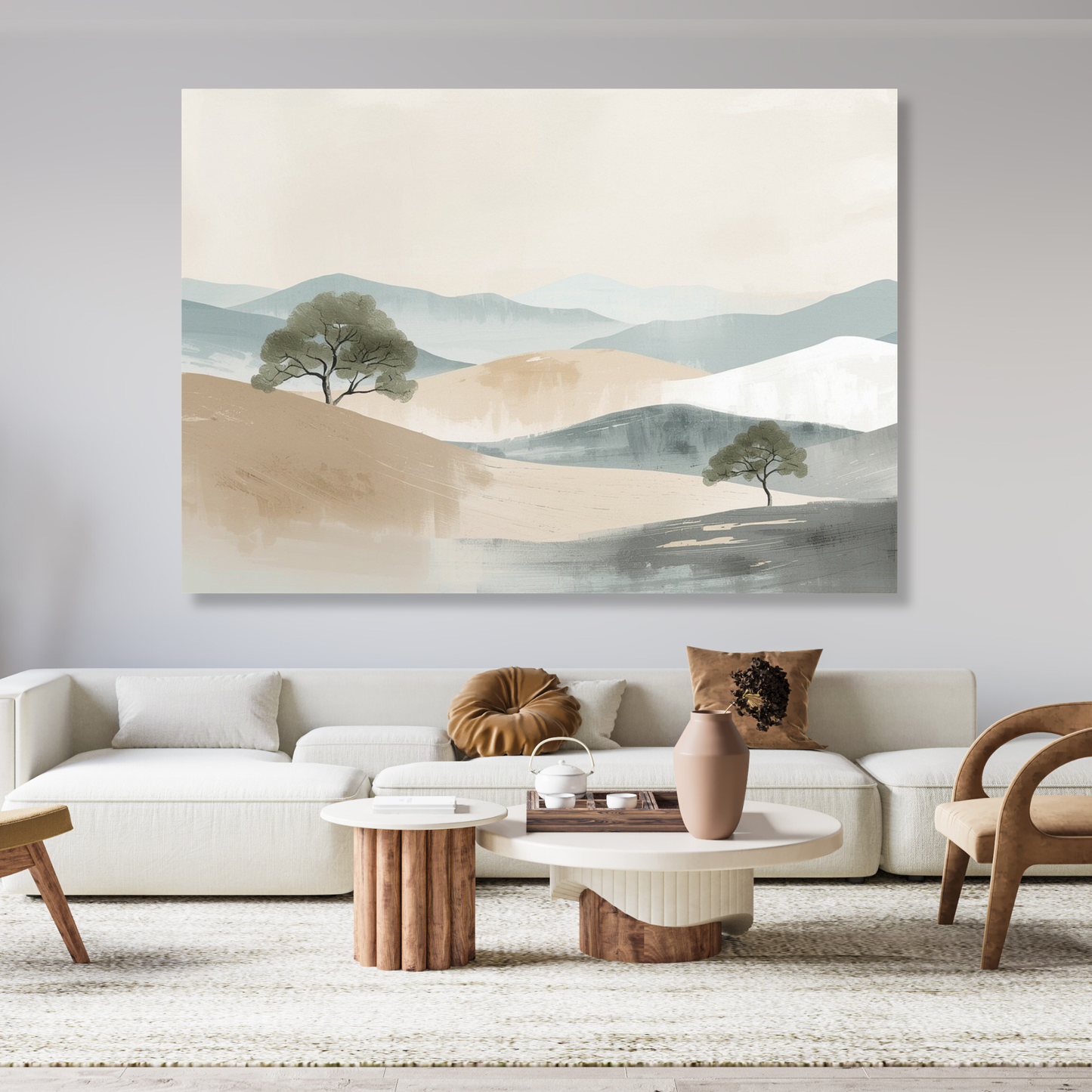 Japandi Plains Wall Art Canvas Print