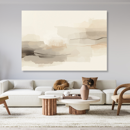 Japandi Morning Glow Wall Art Canvas Print