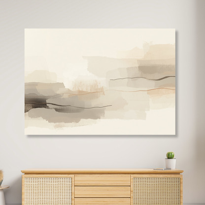 Japandi Morning Glow Wall Art Canvas Print