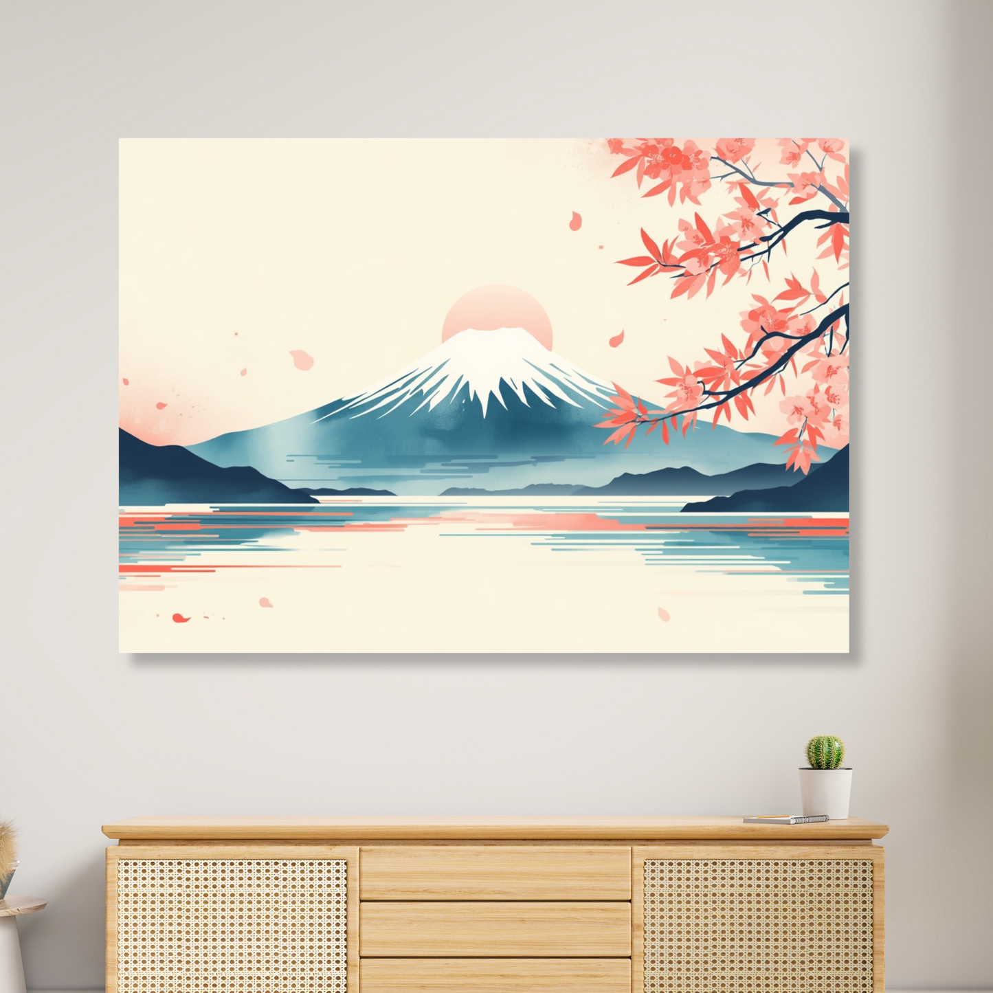 Mount Fuji Modern Wall Art Canvas Print