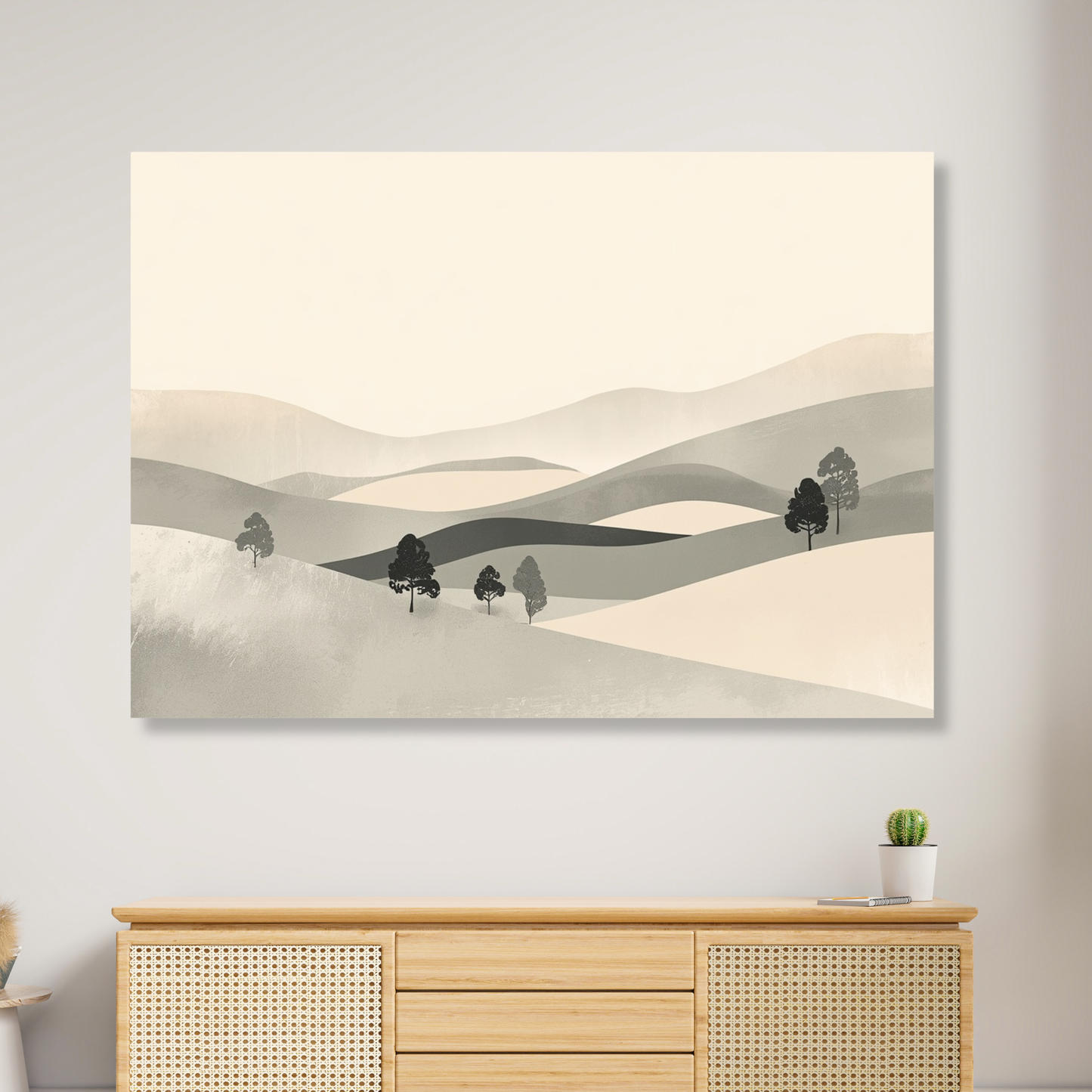 Japandi Distance Wall Art Canvas Print