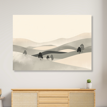 Japandi Distance Wall Art Canvas Print
