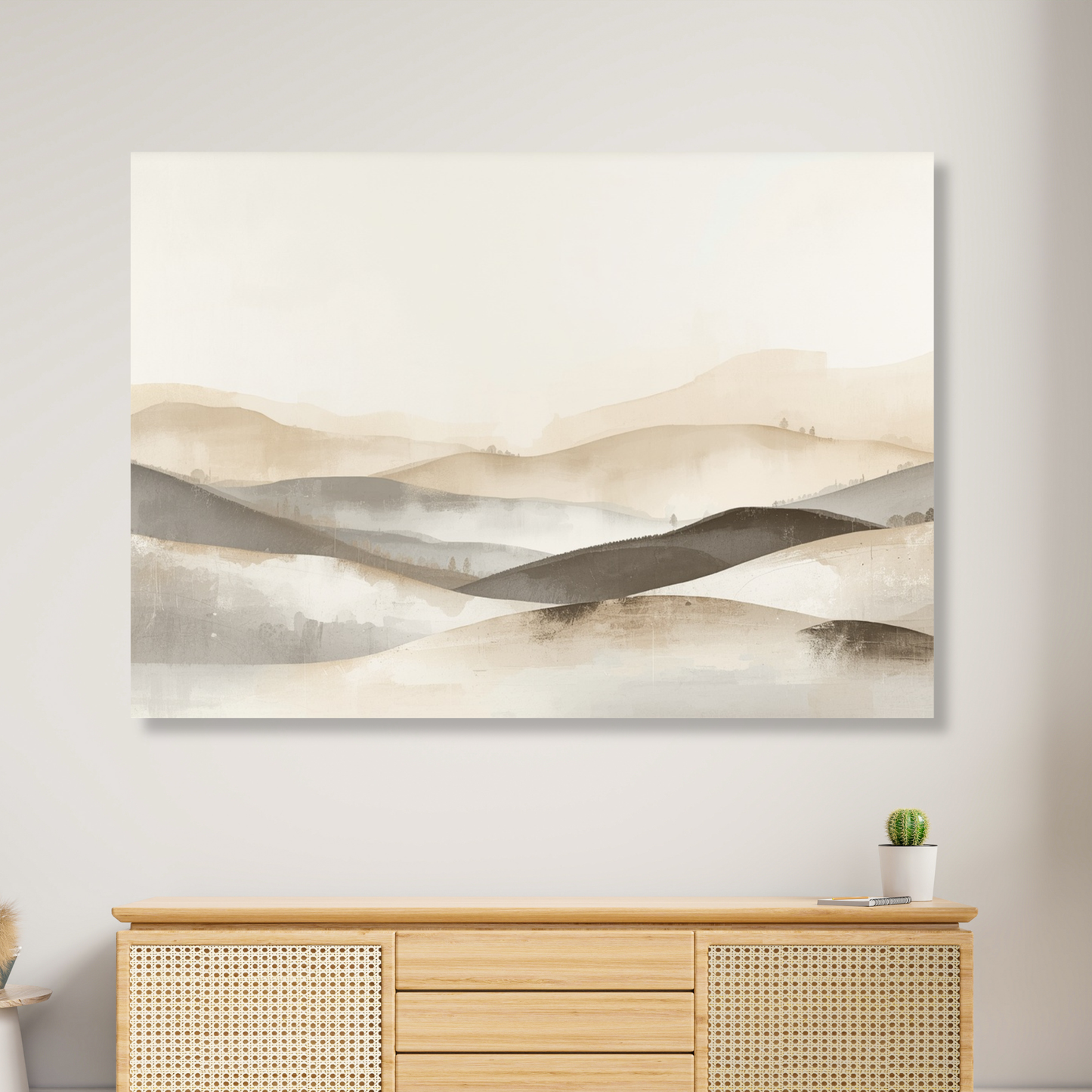 Japandi Fields Wall Art Canvas Print