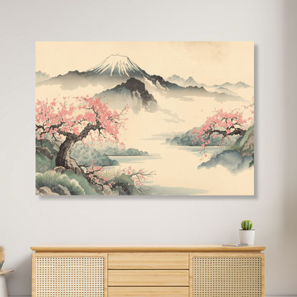 View of Mount Fuji Wall Art Canvas Print