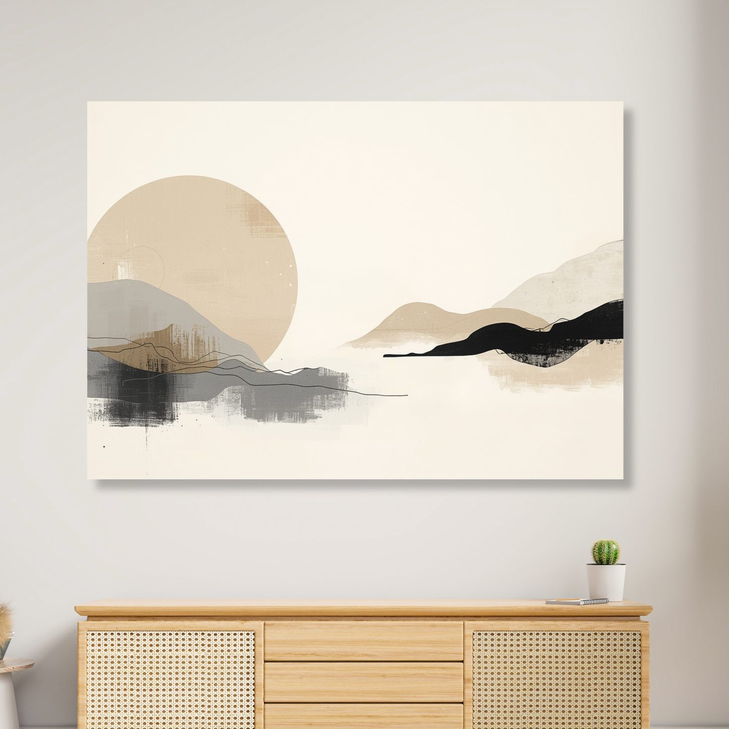 Japandi Presence Wall Art Canvas Print