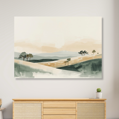 Japandi Countryside Wall Art Canvas Print