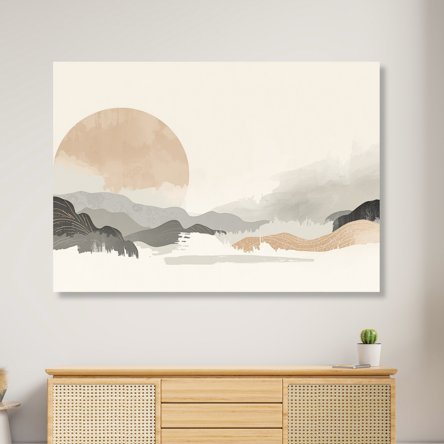 Japandi Rhythm Wall Art Canvas Print