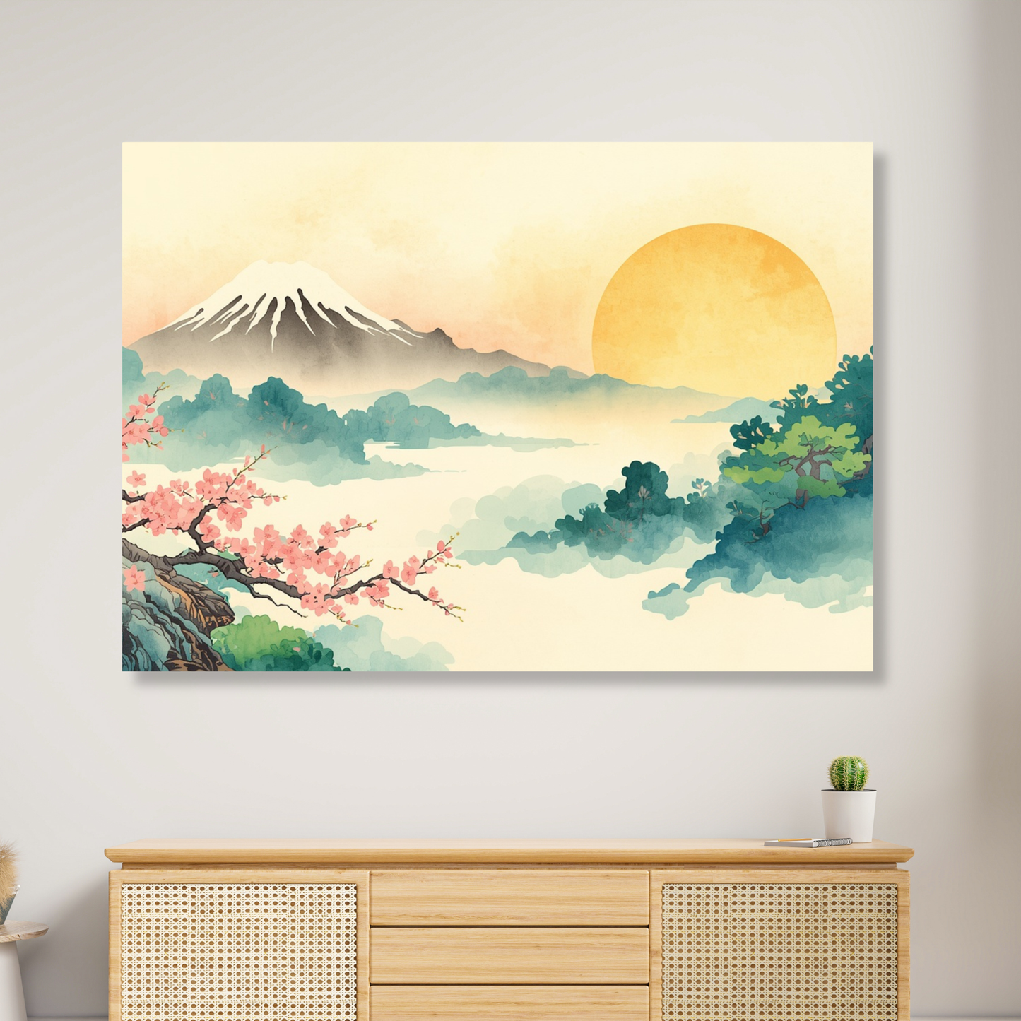 Mount Fuji Sunrise Wall Art Canvas Print