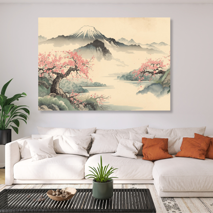 View of Mount Fuji Wall Art Canvas Print