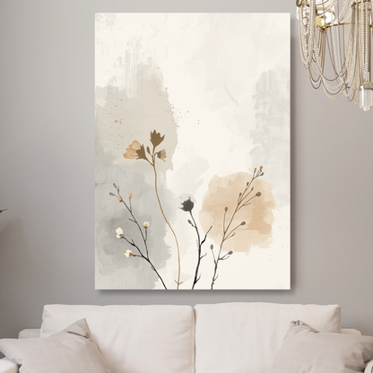 Japandi Autumn Wall Art Canvas Print