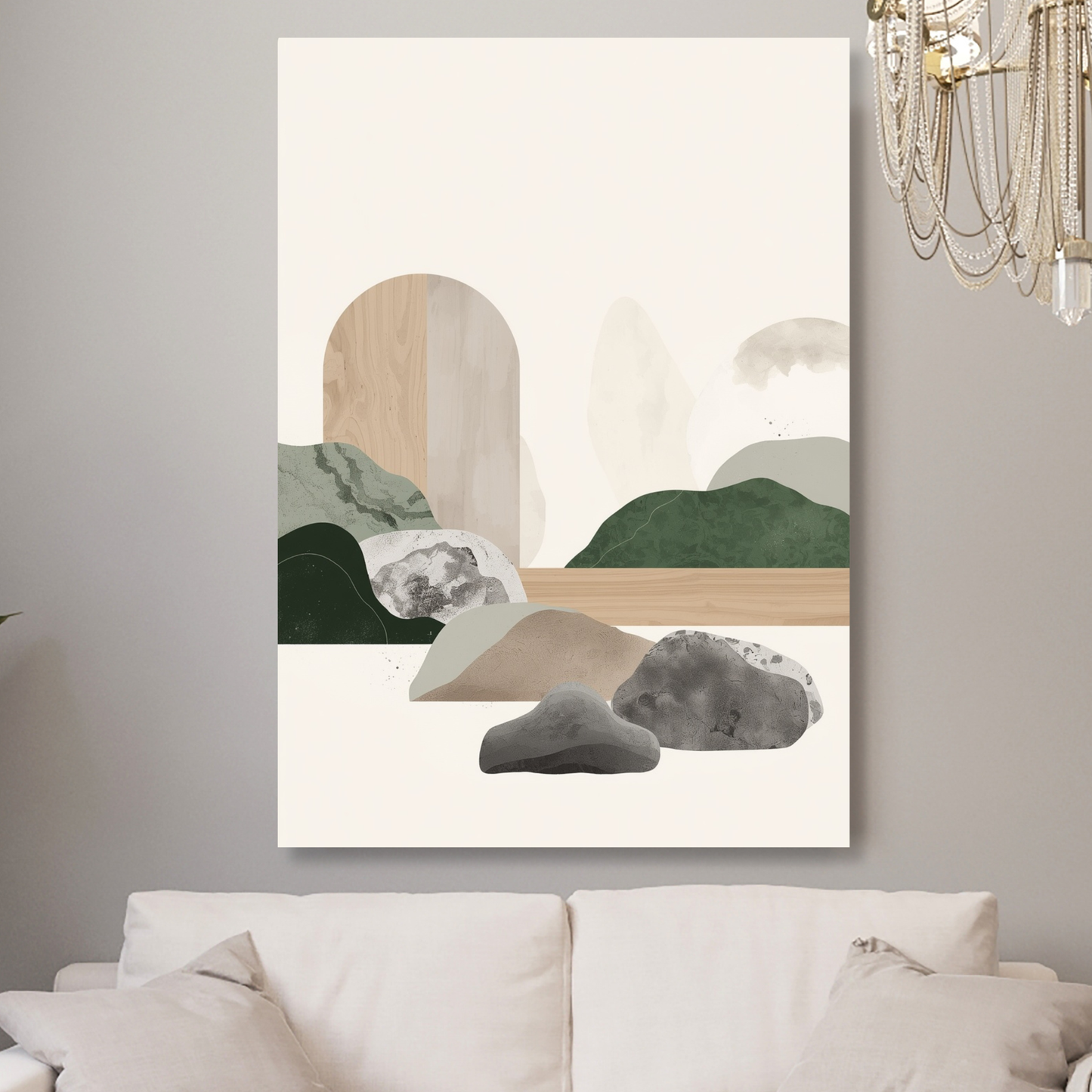 Japandi Stillness Wall Art Canvas Print