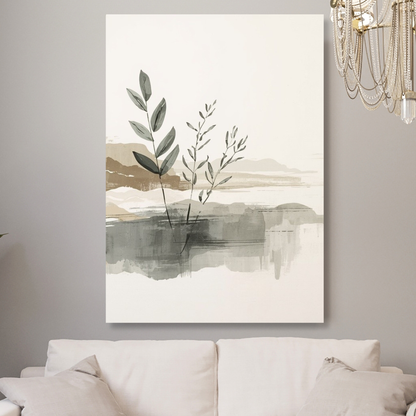 Japandi Flow Wall Art Canvas Print