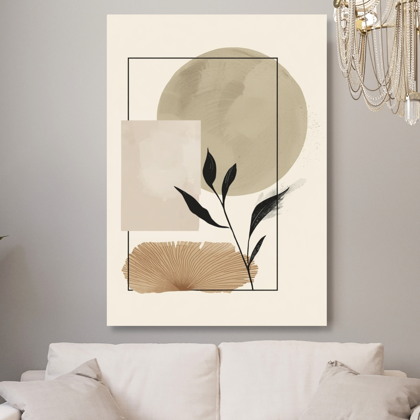 Japandi Earth Wall Art Canvas Print