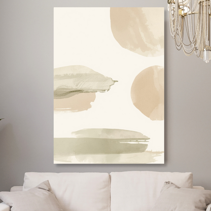 Japandi Matcha Wall Art Canvas Print