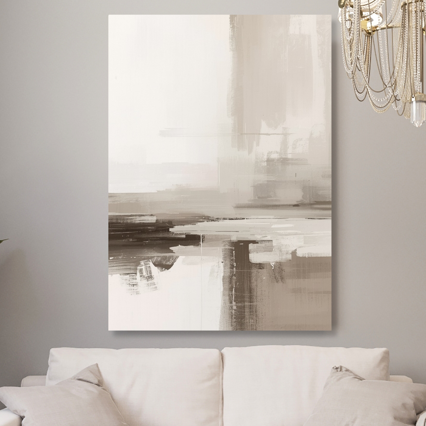 Japandi Clay Wall Art Canvas Print