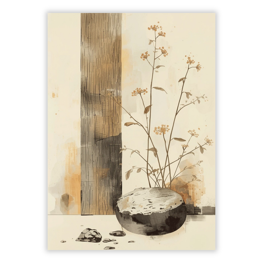 Japanese Botanical Plant Wall Art Canvas Print