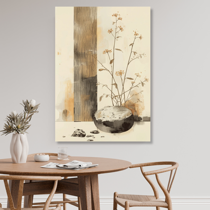 Japanese Botanical Plant Wall Art Canvas Print