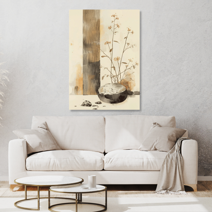 Japanese Botanical Plant Wall Art Canvas Print