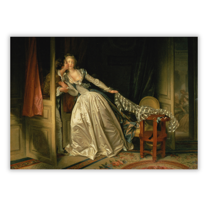 Jean-Honoré Fragonard - The Stolen Kiss Wall Art Canvas Print