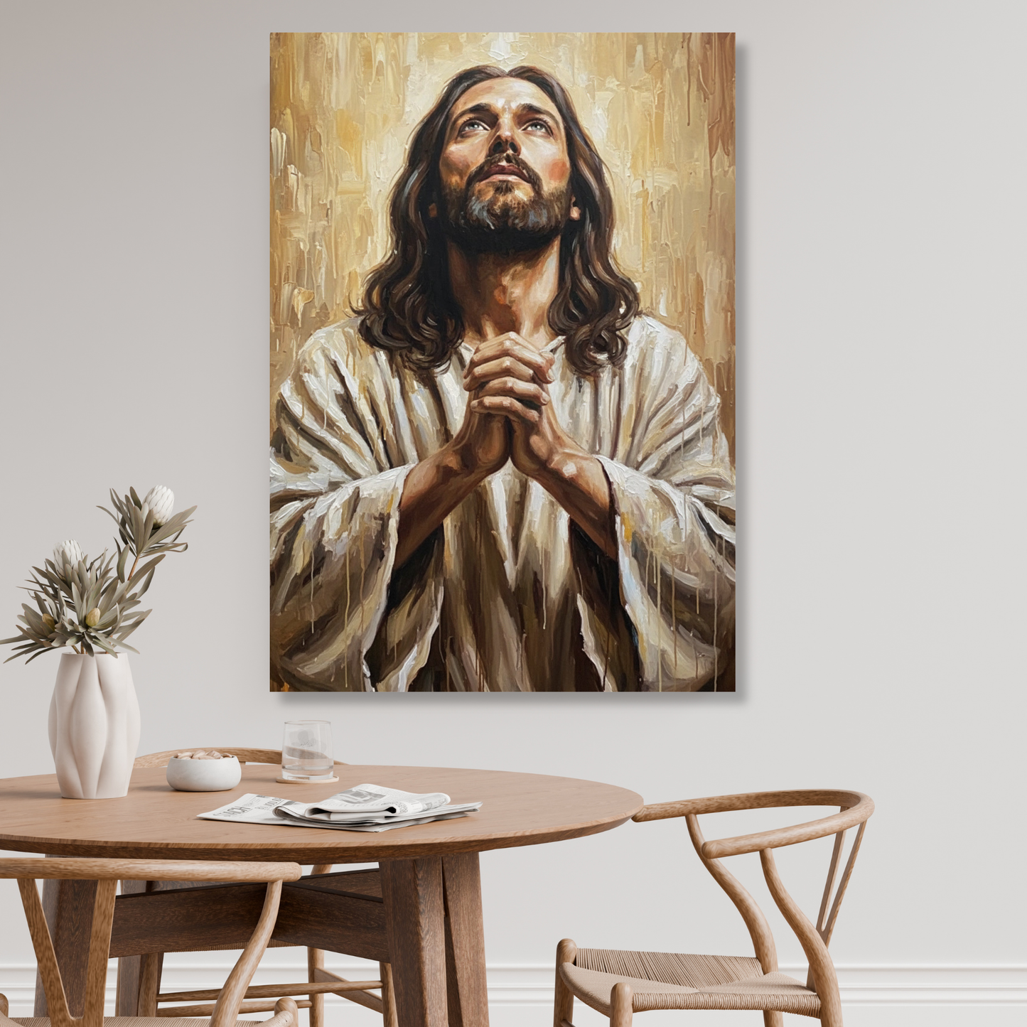 The Prayer of Jesus Christ Wall Art Canvas Print